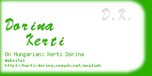 dorina kerti business card